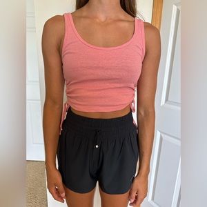 Pink tank top, crop top, pacsun